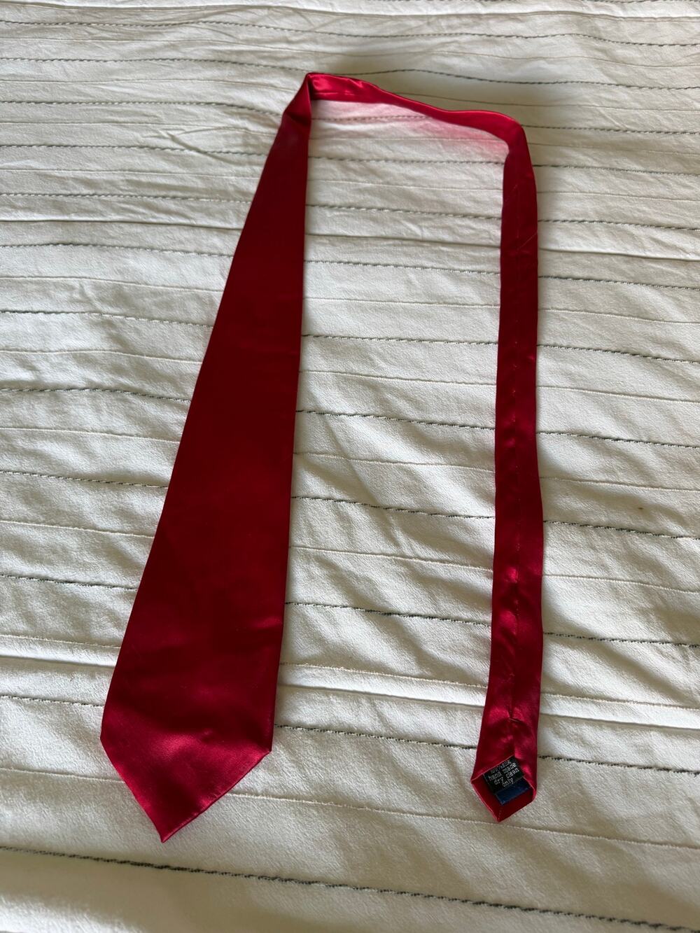 Crimson Red 100% Silk Tie For Men